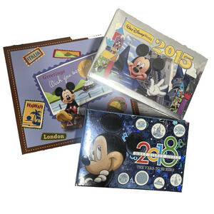 3pc Lot of Walt Disney World & Adventures by Disney Photo Scrap Books 2015 2018